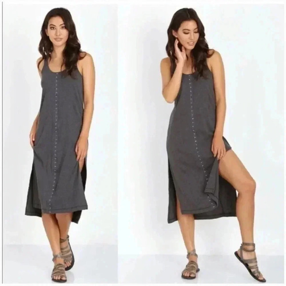 Free People Drop Needle Ribbed Venice Tunic Midi Dress Size Small - Picture 1 of 10